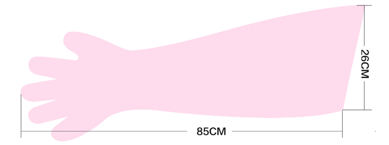 Artificial insemination shoulder length disposable gloves 