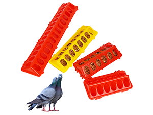 Flip-top poultry plastic chicken feeder