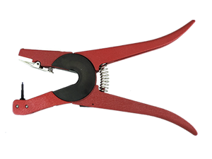 Animal ear tag plier with 90 degree flip pin