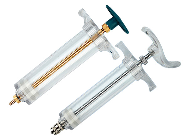 Plastic steel syringe